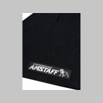 Amstaff čierna zimná čiapka materiál 100% akryl  univerzálna veľkosť